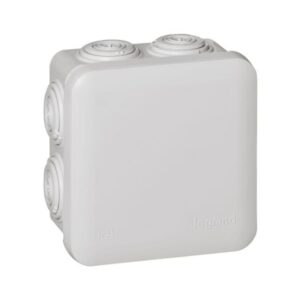 LEGRAND - Boîte carrée Plexo 80x80x45 IP 55 étanche - gris - 7 embouts - 092012