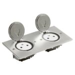 LEGRAND - Boite cntct 2x2P+A-vlak rechth 4 mod acier inoxydable - 089768