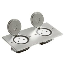 LEGRAND - Boite cntct 2x2P+A-vlak rechth 4 mod acier inoxydable - 089768