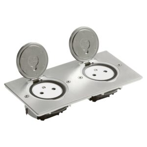 LEGRAND - Boite cntct 2x2P+A-vlak rechth 4 mod acier inoxydable - 089768