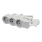 LEGRAND - Boite de ct standard 3x2P+A 3m rallonge blanc-gris - 049488