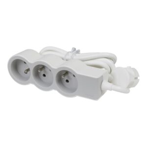 LEGRAND - Boite de ct standard 3x2P+A 3m rallonge blanc-gris - 049488