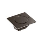 LEGRAND - Boite de plancher carree equipee 2 mod acier brun brosse - 089750