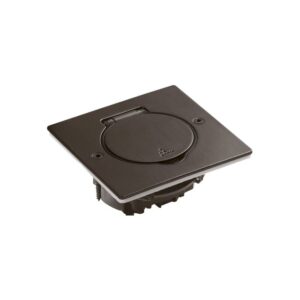 LEGRAND - Boite de plancher carree equipee 2 mod acier brun brosse - 089750