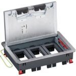 LEGRAND - Boîte de sol avec couvercle recouvrant métal pour béton 12 mod. horiz. - 080727