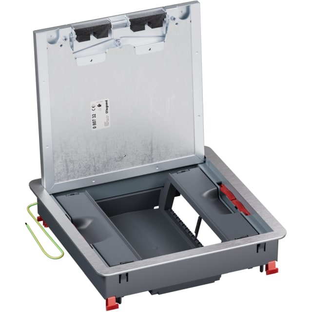 LEGRAND - Boîte de sol avec couvercle recouvrant métal pour béton 16 mod. vert. - 080732 LEGRAND - Boîte de sol avec couvercle recouvrant métal pour béton 16 mod. vert. - 080732
