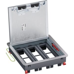 LEGRAND - Boîte de sol avec couvercle recouvrant métal pour béton 24 mod. horiz. - 080729