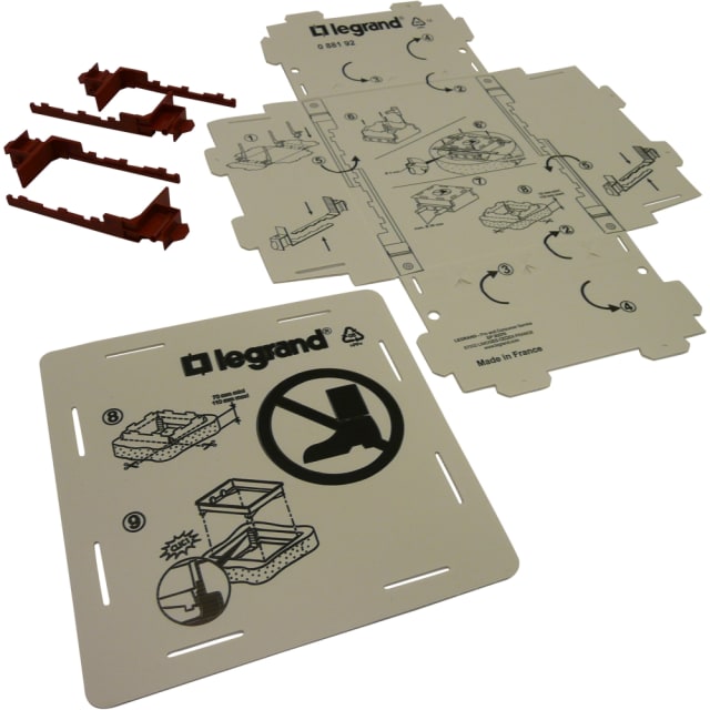 LEGRAND - Boîte d'encastrement plastique pour boîte de sol couvercle recouvrant 16/24 mod. - 088192 LEGRAND - Boîte d'encastrement plastique pour boîte de sol couvercle recouvrant 16/24 mod. - 088192