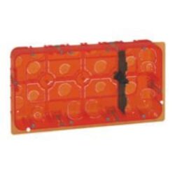 Boîte d encastrement orange 2x10 modules avec cloison centrale