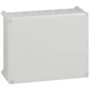 Boîte de dérivation étanche grise IP55 avec couvercle vissé