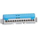 LEGRAND - Bornier de neutre - l. 75 mm IP 2x - 8 x 16 mm² - bleu - 004842