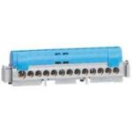 LEGRAND - Bornier de neutre - l. 75 mm IP 2x - 8 x 16 mm² - bleu - 004842