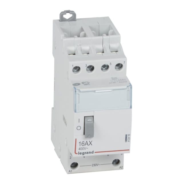 LEGRAND - CX³ télérupteur - tétrapolaire -16A - 230V - 4 NO - 2 modules - bornes automatiq - 412416 LEGRAND - CX³ télérupteur - tétrapolaire -16A - 230V - 4 NO - 2 modules - bornes automatiq - 412416