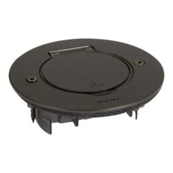Caisson de sol rond 2 modules acier brun brossé, finition acier inoxydable
