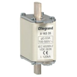 LEGRAND - Cartouche à couteau gG 100A A voyant taille 00 500V 120kA - 016345
