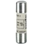 LEGRAND - Cartouche cyl. gG 10x38 8A HPC sans voyant 500 V - 100 kA - 013308