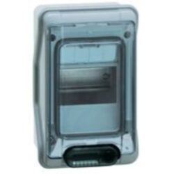 Détails visibles de Coffret électrique étanche Plexo 3 modules IP65 pour Armoires étanches
