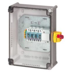 Détails visibles de Coffret interrupteur-sectionneur 4P 125A IP65 IK07 pour Interrupteurs-sectionneurs