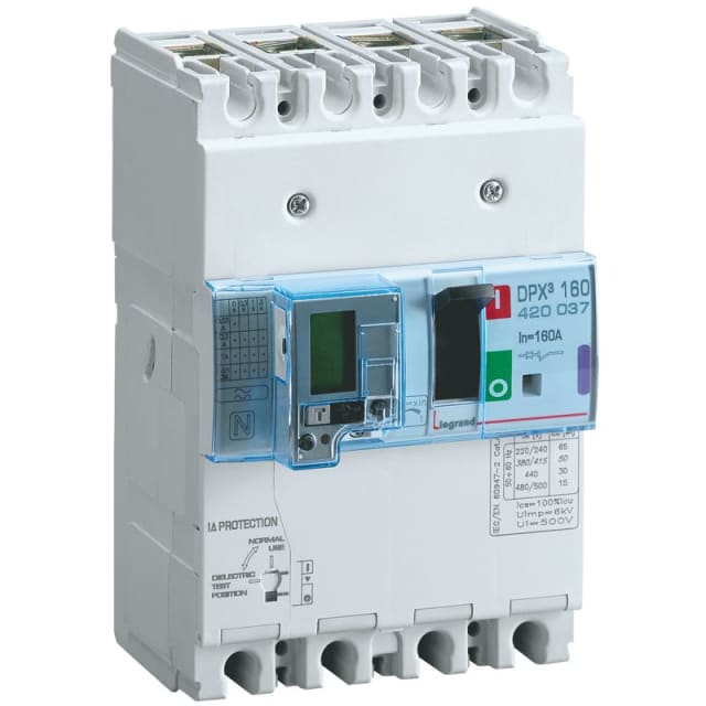 LEGRAND - DPX³ 160 disj mt+diff 4P 160A 16kA 400V - 420037 LEGRAND - DPX³ 160 disj mt+diff 4P 160A 16kA 400V - 420037
