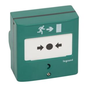 LEGRAND - Déclencheur manuel saillie Vert à membrane 2 contacts - 138048