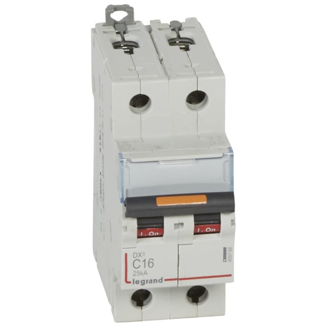 LEGRAND - Disj. DX³ 2P C 16A 230/400V - 25KA - 2 mod - 409768 LEGRAND - Disj. DX³ 2P C 16A 230/400V - 25KA - 2 mod - 409768