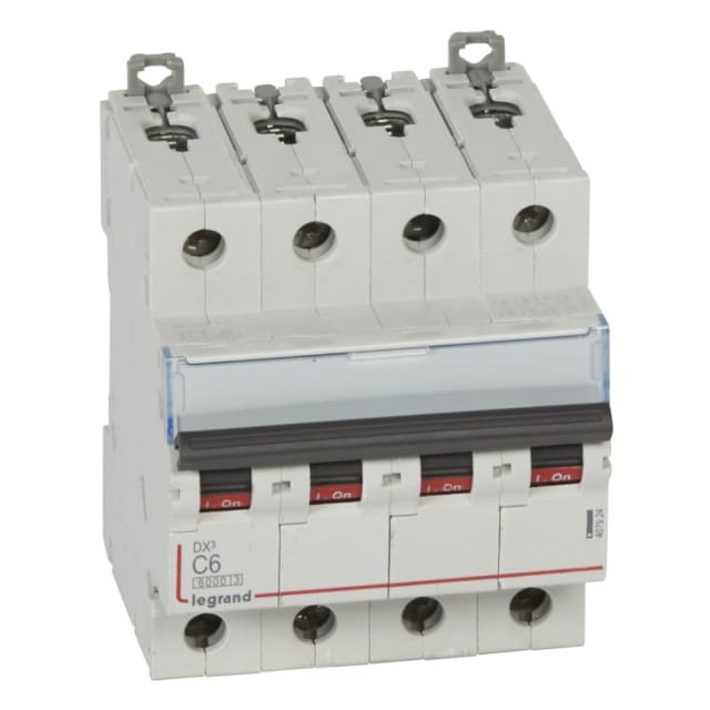 LEGRAND - Disjoncteur DX³ 6000A/10kA 4P C06 400V 4 modules - 407924 LEGRAND - Disjoncteur DX³ 6000A/10kA 4P C06 400V 4 modules - 407924