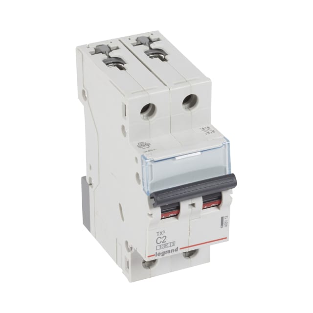 LEGRAND - Disjoncteur TX³ 3kA 2P C02 230/400V - 2 modules - 403112 LEGRAND - Disjoncteur TX³ 3kA 2P C02 230/400V - 2 modules - 403112