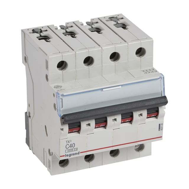 LEGRAND - Disjoncteur TX³ 3kA 4P C40 400V - 4 modules - 403140 LEGRAND - Disjoncteur TX³ 3kA 4P C40 400V - 4 modules - 403140