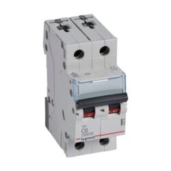 LEGRAND - Disjoncteur TX³ 6000A/6kA 2P C06 230/400V - 2 modules - 403524
