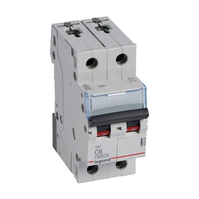 LEGRAND - Disjoncteur TX³ 6000A/6kA 2P C06 230/400V - 2 modules - 403524 LEGRAND - Disjoncteur TX³ 6000A/6kA 2P C06 230/400V - 2 modules - 403524
