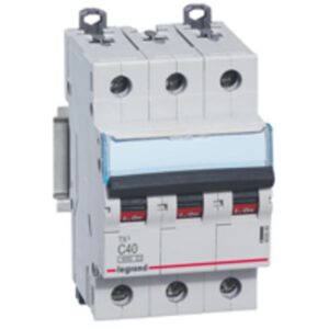 LEGRAND - Disjoncteur TX³ 6000A/6kA 3P C40 400V - 3 modules - 403549