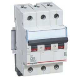 LEGRAND - Disjoncteur TX³ 6000A/6kA 3P C63 400V - 3 modules - 403551