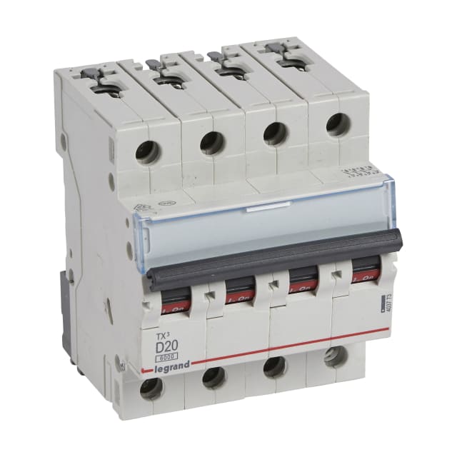 LEGRAND - Disjoncteur TX³ 6000A/6kA 4P D20 400V - 4 modules - 403773 LEGRAND - Disjoncteur TX³ 6000A/6kA 4P D20 400V - 4 modules - 403773