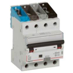 LEGRAND - Disjoncteur différentiel DX³ 4P 30mA C32 A 6000A/10kA - 4 modules - 411237