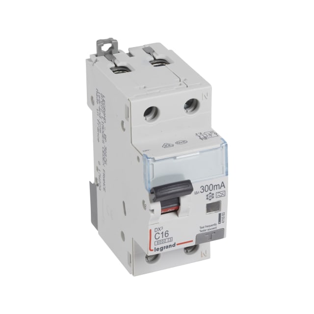 LEGRAND - Disjoncteur différentiel DX³ PhN 300mA C16 A 6000A/10kA - 1 module - 411083 LEGRAND - Disjoncteur différentiel DX³ PhN 300mA C16 A 6000A/10kA - 1 module - 411083