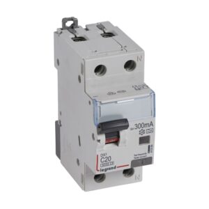 LEGRAND - Disjoncteur différentiel DX³ PhN 300mA C20 A 6000A/10kA - 1 module - 411084