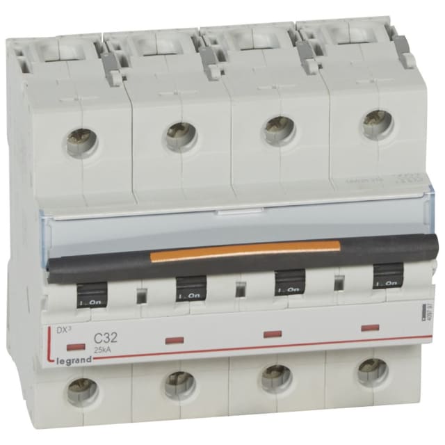 LEGRAND - Disjoncteurs DX³ 4P C 32A 400V 25kA 6mod - 409797 LEGRAND - Disjoncteurs DX³ 4P C 32A 400V 25kA 6mod - 409797