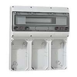 LEGRAND - Embase 3 plastrons 125x220 P17 Tempra + rail 18 mod. - 057706