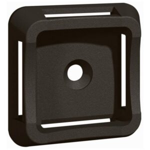 Embase adhésive noire 20 mm pour collier avec ouverture centrale