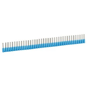 Embout de câblage isolé bleu 0,75 mm² avec collerette transparente