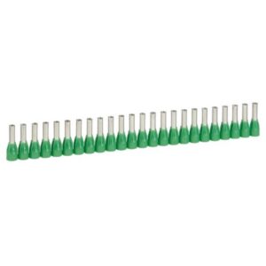 Embouts de câblage isolés verts 6 mm² en bande pour terminaison de conducteurs