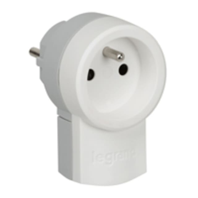 LEGRAND - Fiche avec prise 2P+T 16A adaptateur 16A/250V 3680W - 050461 LEGRAND - Fiche avec prise 2P+T 16A adaptateur 16A/250V 3680W - 050461