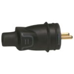 LEGRAND - Fiche caoutchouc 2P+T 16A - IK08 sortie droite - 050445