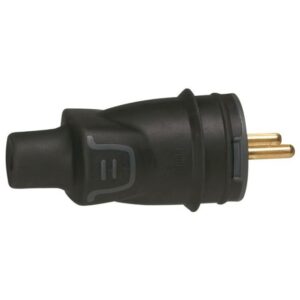 LEGRAND - Fiche caoutchouc 2P+T 16A - IK08 sortie droite - 050445