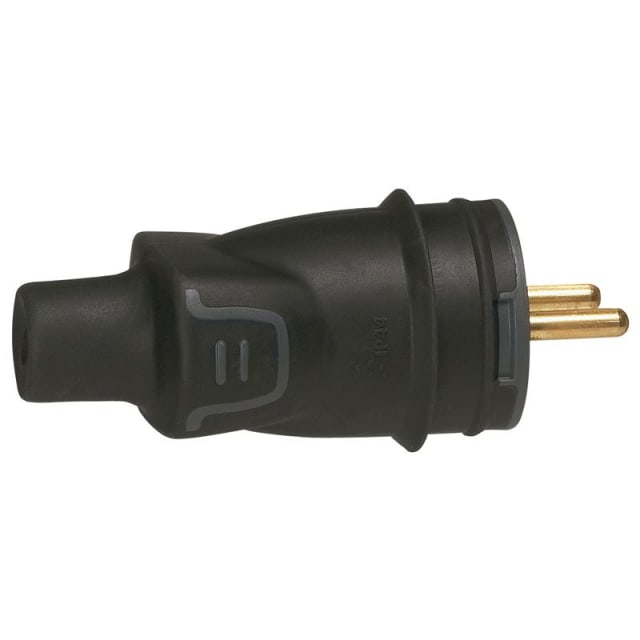 LEGRAND - Fiche caoutchouc 2P+T 16A - IK08 sortie droite - 050445 LEGRAND - Fiche caoutchouc 2P+T 16A - IK08 sortie droite - 050445