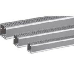 Détails visibles de Goulotte électrique PVC 120 x 80 mm 2 m avec couvercle pour Goulottes de câblage