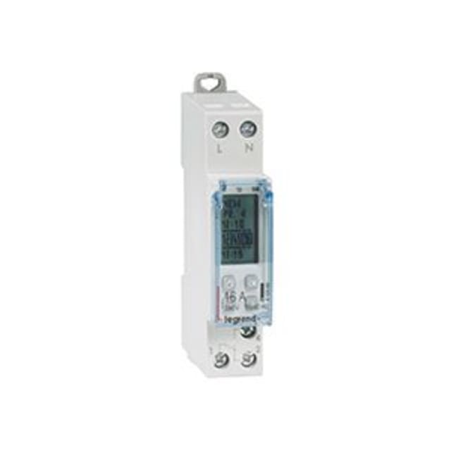 LEGRAND - Inter horaire digital 1 x 16A 24h/7j - 120/230V - 1 mod - 412669 LEGRAND - Inter horaire digital 1 x 16A 24h/7j - 120/230V - 1 mod - 412669