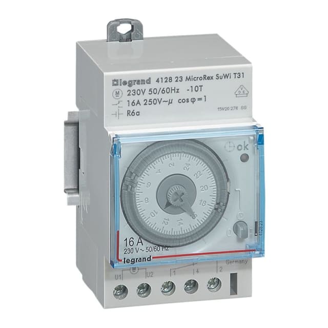 LEGRAND - Inter horaire journalier 3mod 1s 16 A - 250V - auto. - 412823 LEGRAND - Inter horaire journalier 3mod 1s 16 A - 250V - auto. - 412823