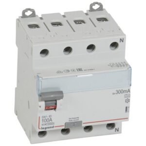 LEGRAND - Interrupteur différentiel DX³ 4P 300mA 100A Type A - 4 modules - 411783