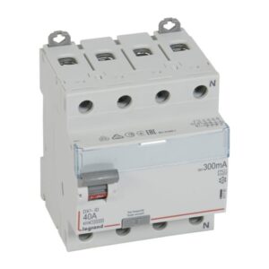 LEGRAND - Interrupteur différentiel DX³ 4P 300mA 40A Type A - 4 modules - 411780